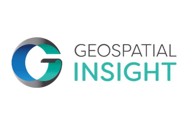 Logo of Geospatial Insight with a stylized "G" next to the words "Geospatial Insight" in dark gray and teal letters.