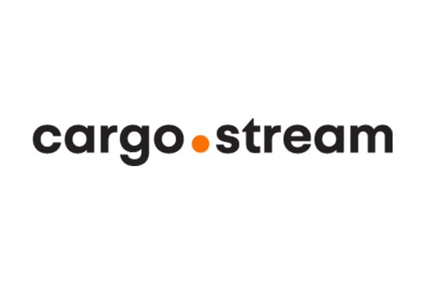 Logo of cargo.stream with black text and an orange dot separating "cargo" and "stream" on a white background.