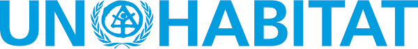 The image shows the UN-Habitat logo, featuring the text "UN-HABITAT" in blue with the UN emblem, consisting of a world map surrounded by olive branches, positioned to the left.