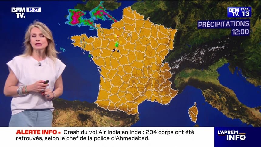 Orages violents : 28 départements placés en alerte orange