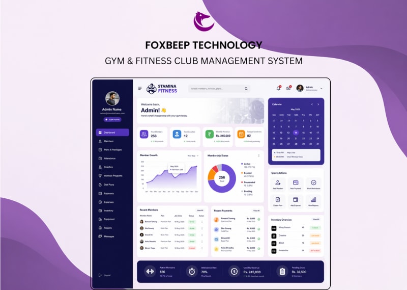 Gym & Fitness Club Management System
