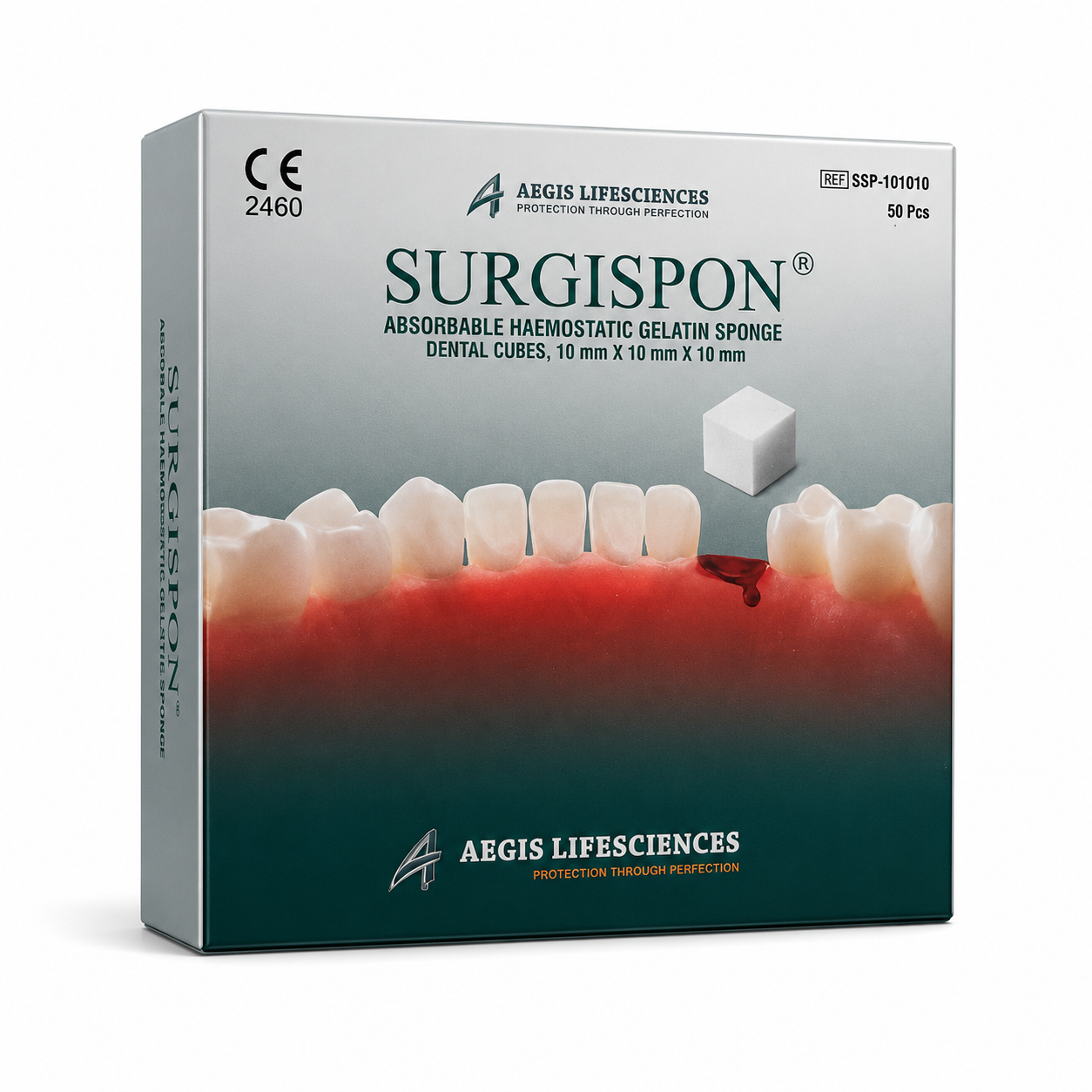ΣΠΟΓΓΟΣ ΑΙΜΟΣΤΑΤΙΚΟΣ SURGISPON DENTAL CUBE 10*10*10mm