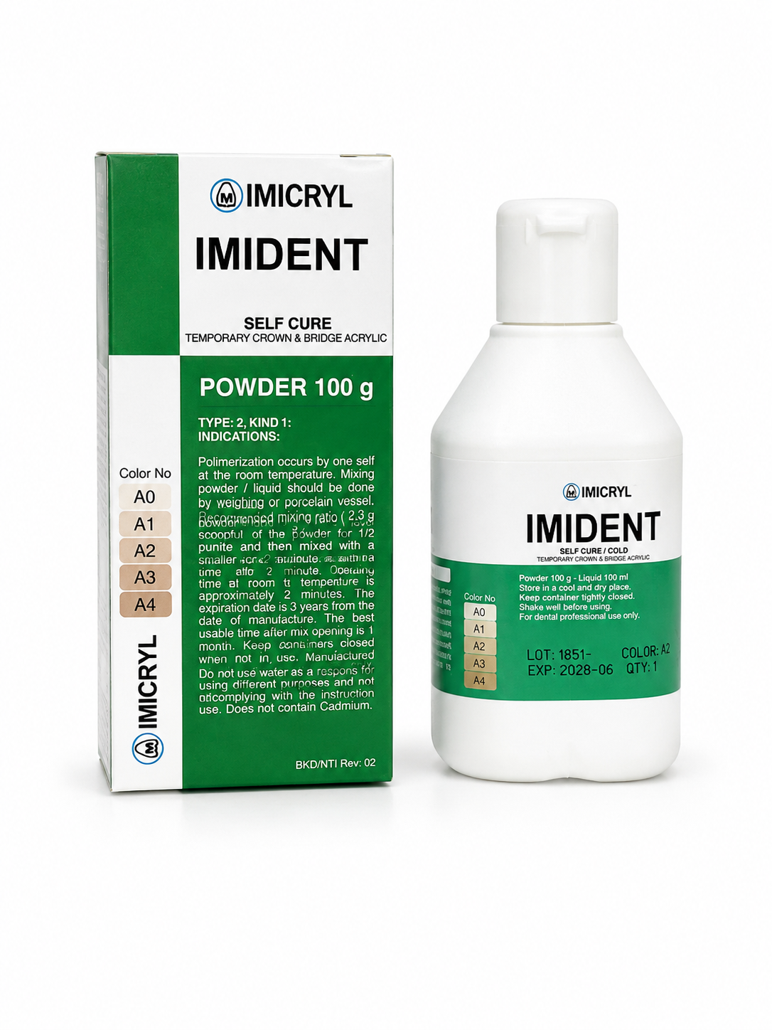 IMIDENT TEMPORARY CROWN BRIDGE ACRYLICS 100g (DNT04)