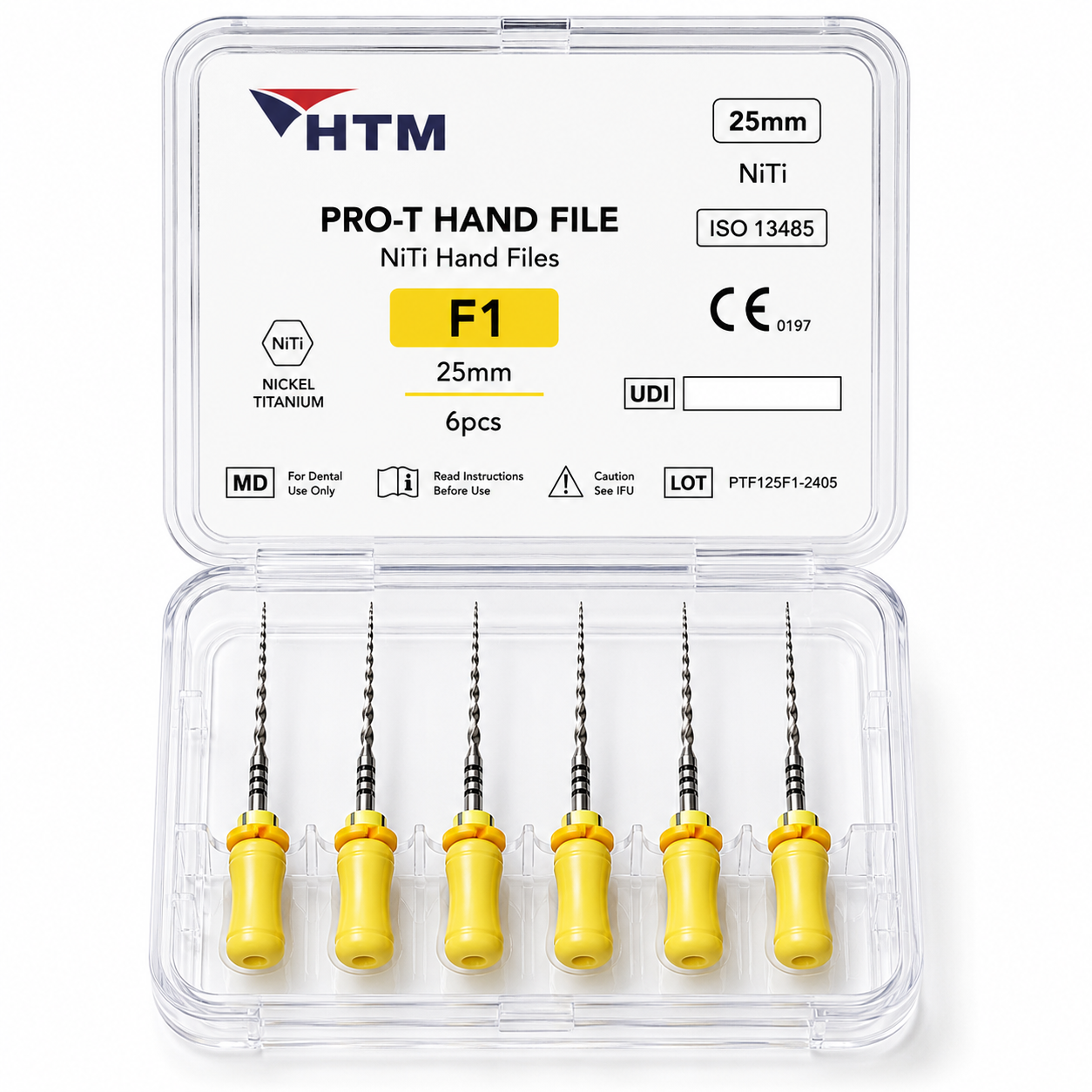 PRO-T HAND FILES NiTi (BLUE, GOLD) NoF1, 6T