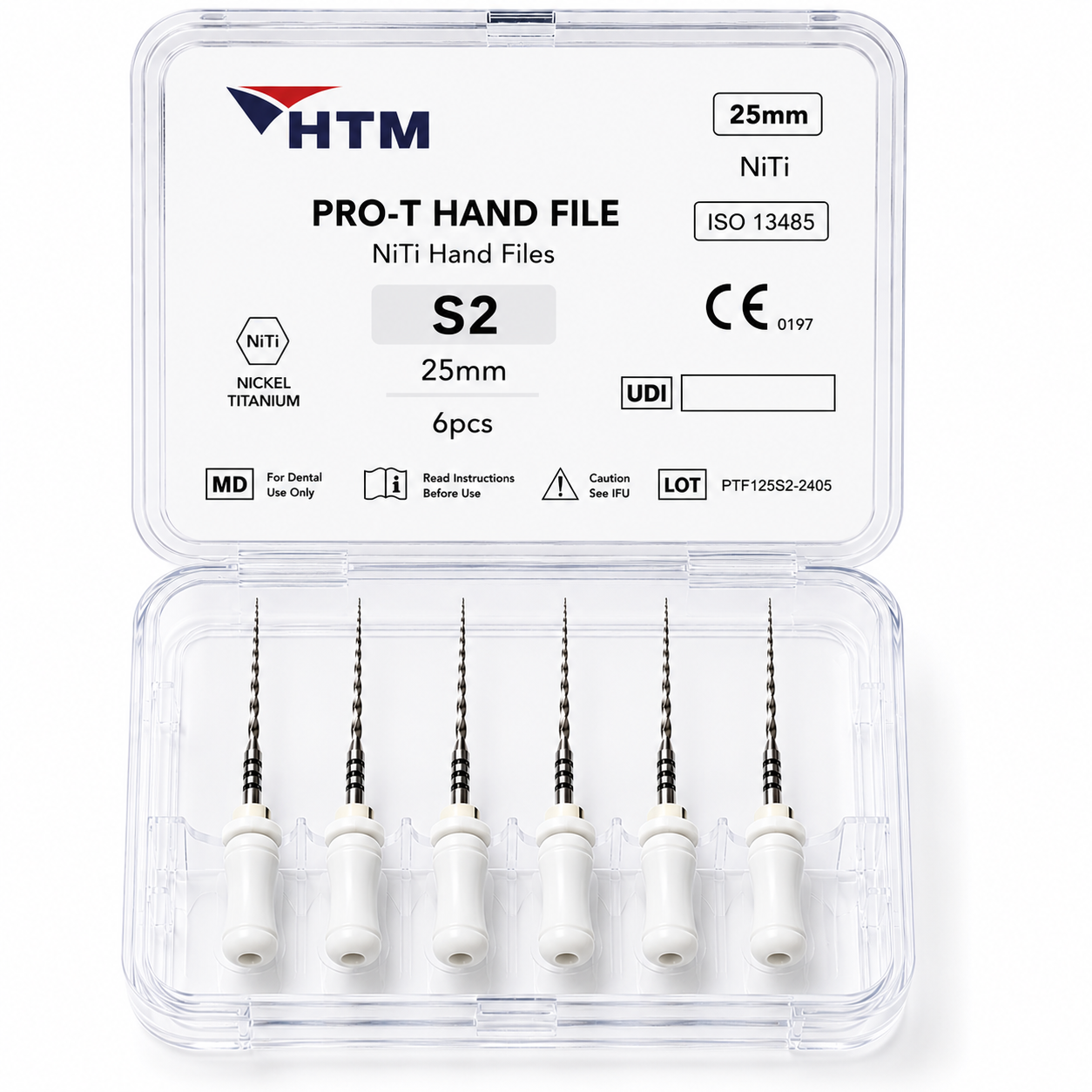 PRO-T HAND FILES NiTi (BLUE, GOLD) NoS2, 6T