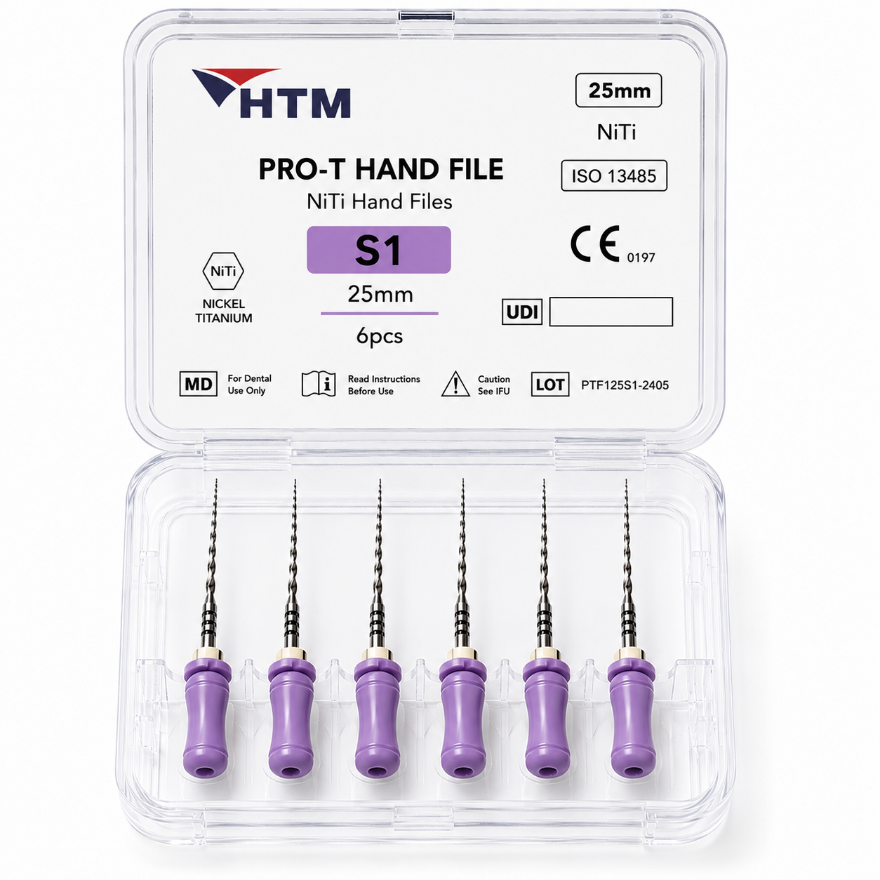 PRO-T HAND FILES NiTi (BLUE, GOLD) NoS1, 6T