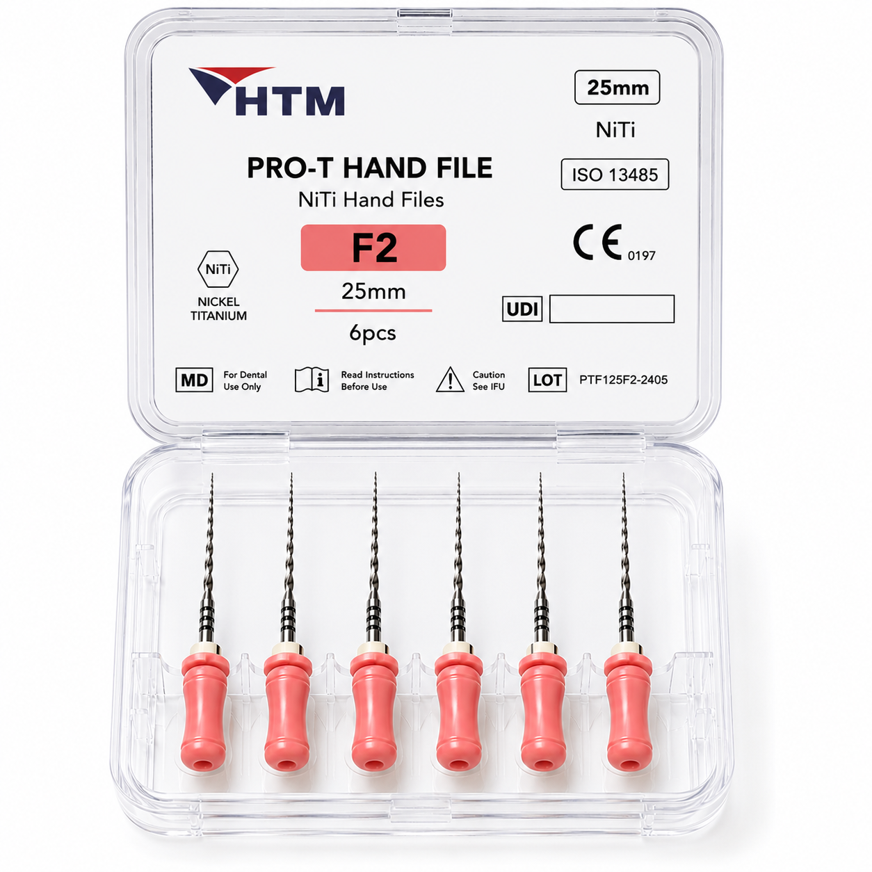 PRO-T HAND FILES NiTi (BLUE, GOLD) NoF2, 6T