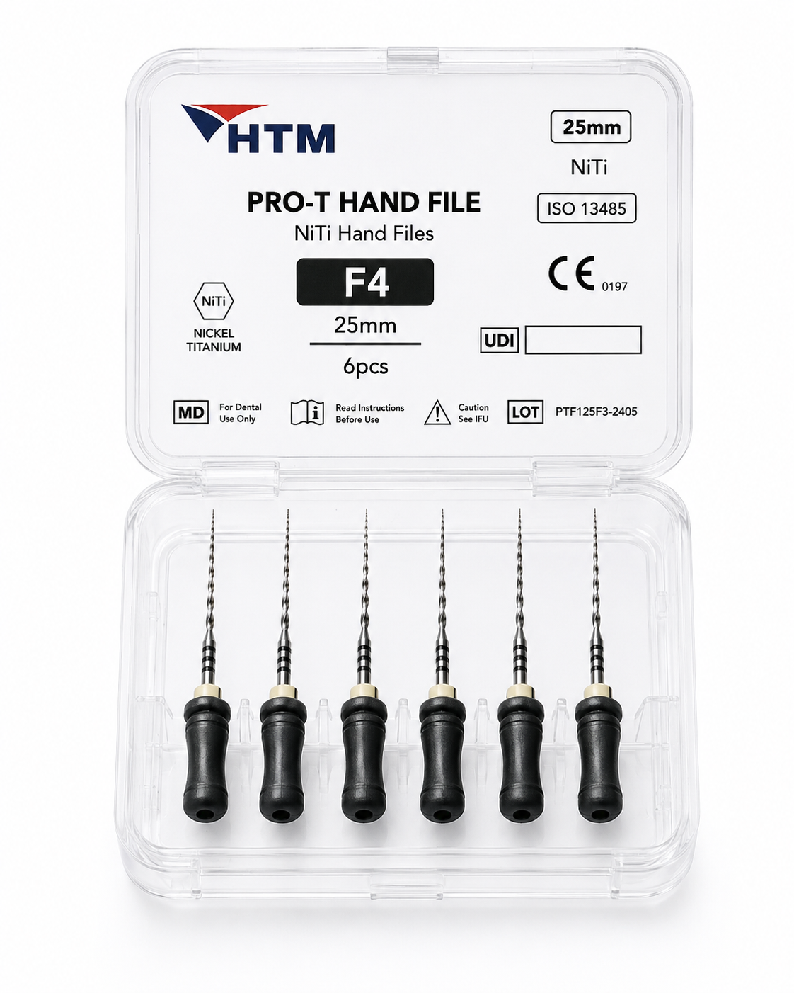 PRO-T HAND FILES NiTi 25mm (GOLD) NoF4, 6T