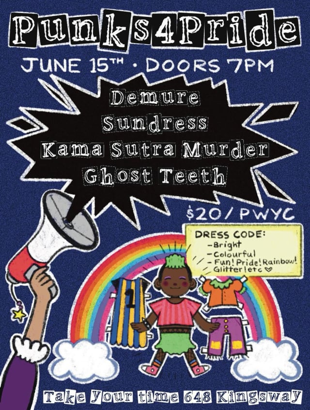 Poster — Punks4Pride at Take Your Time — Jun 15