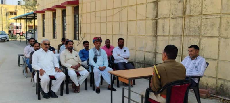 बागोर थाने में आगामी त्योहारों पर शांति समिति बैठक