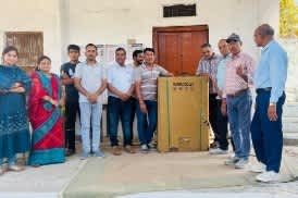 पीएमश्री विद्यालय कानोड़ में भामाशाह ने बच्चों हेतु वाटर कूलर दिया