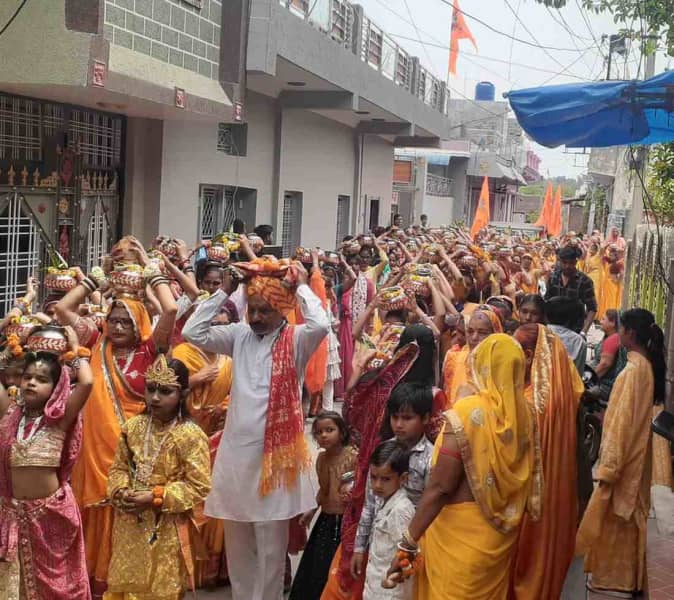 अंता में नानी बाई रो मायरो कथा का भव्य शुभारंभ