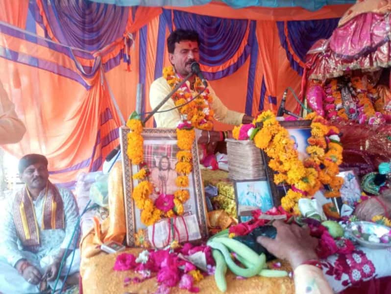 भटवाड़ा में भागवत कथा में रूकमणी विवाह प्रसंग सुनाया गया