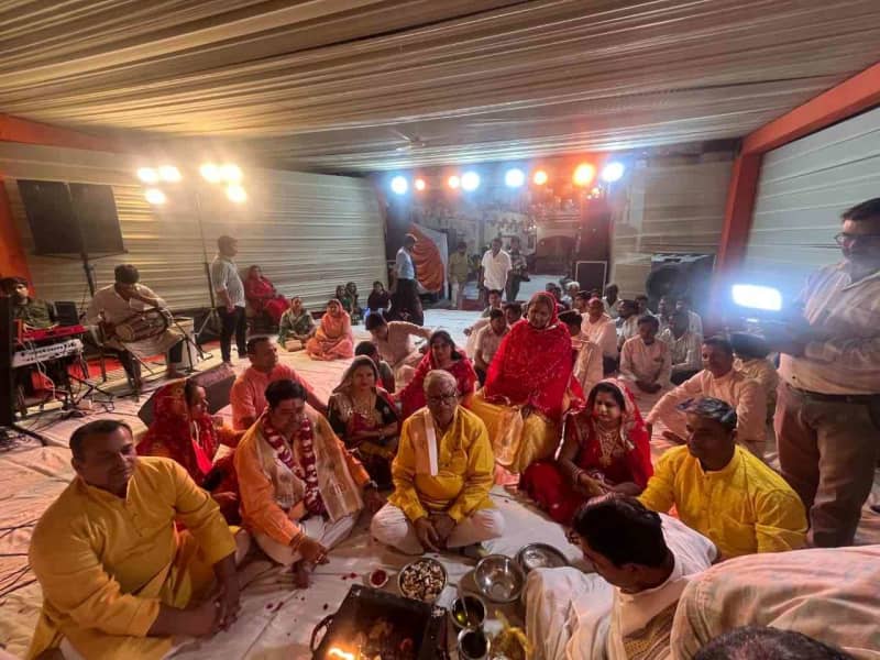गंगापुर सिटी में सभापति जन्मदिवस पर भजन संध्या भव्य आयोजन