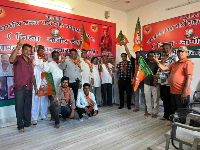 भाजपा की जीत पर मकराना में कार्यकर्ताओं ने मनाया जश्न