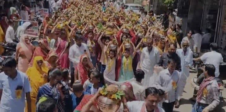 खण्डार में सैन समाज समारोह कलश यात्रा से भव्य शुरुआत
