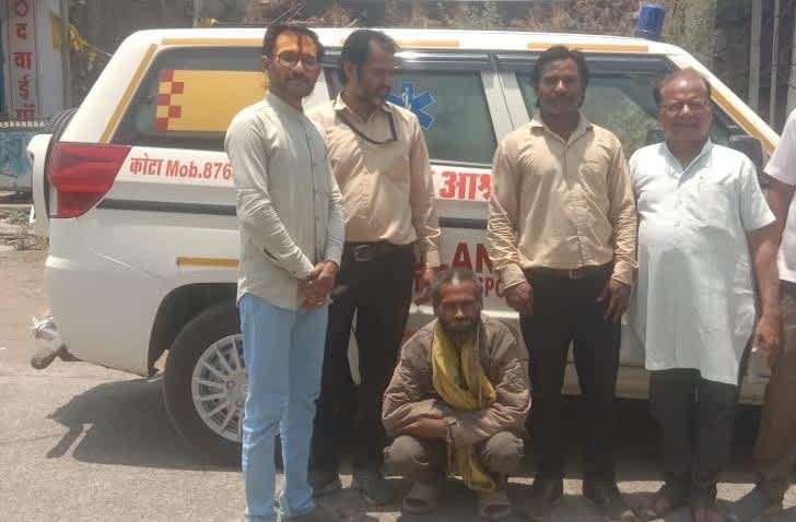 मानवता की मिसाल: बेसहारा मानसिक व्यक्ति को मिला सहारा, कोटा आश्रम भेजा