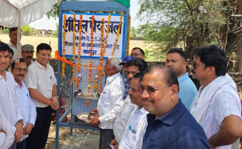 खानपुर श्रीराम कॉलोनी में शीतल पेयजल वाटर कूलर शुरू