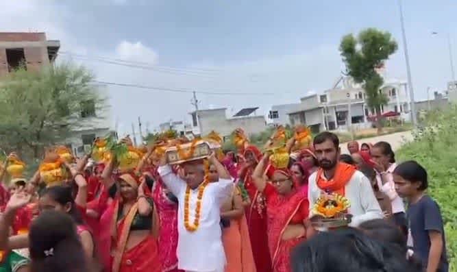 श्याम नगर में कलश यात्रा संग भागवत कथा शुरू
