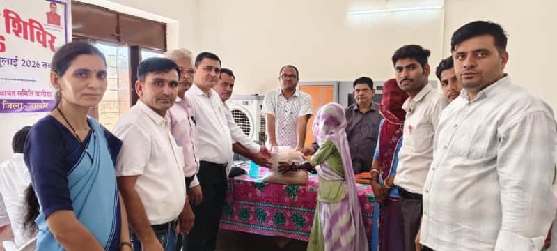 बागोड़ा ग्रामीण शिविर में टीबी मरीज को मिली सहायता किट