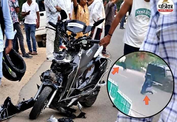 जयपुर सड़क हादसे में युवक की मौत, SUV-स्कूटी टक्कर का CCTV सामने