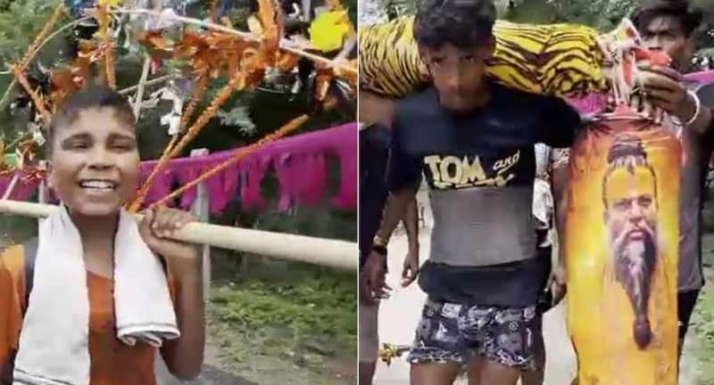 कांवड़ यात्रा में दिखे अनोखे रंग, 50 दिन पैदल चले शिवभक्त श्रद्धालु