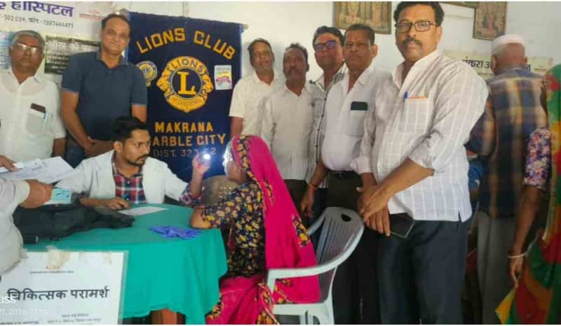 मकराना में निशुल्क नेत्र जांच शिविर, 120 मरीज लाभान्वित, 40 ऑपरेशन
