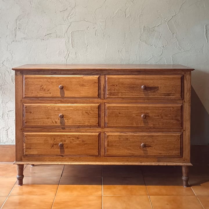 Tharu 6-Drawer Rustic Dresser — view