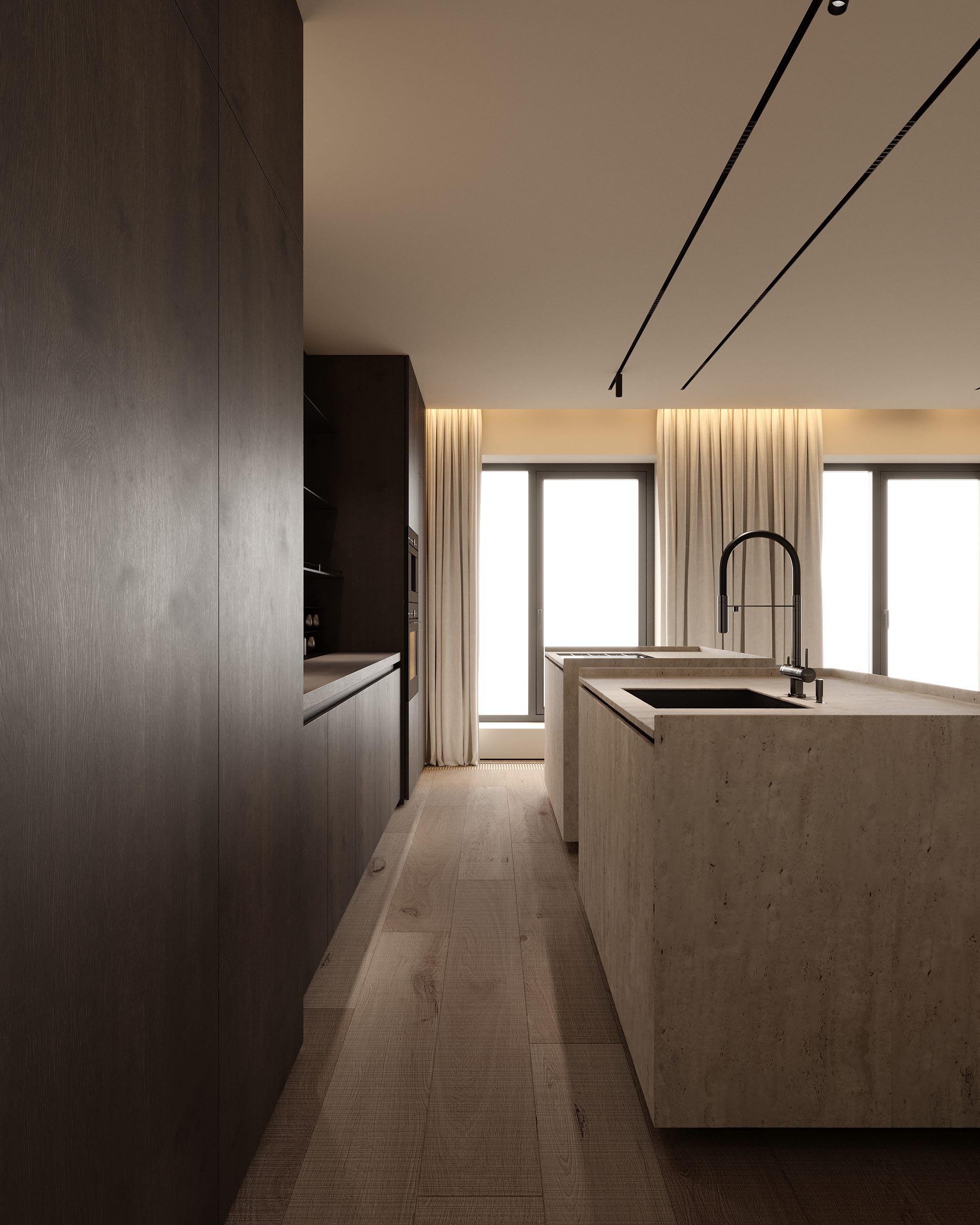 Дизайн интерьера гостиная в проекте NEVA HOUSE SPB