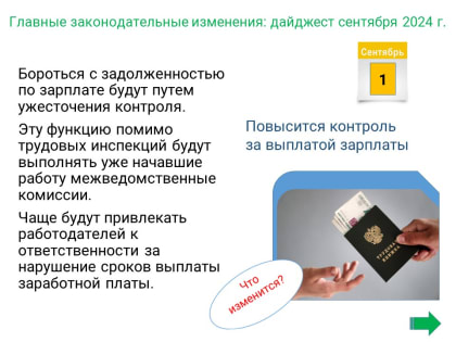 Изменения в правовом регулировании с 1 сентября 2024 года