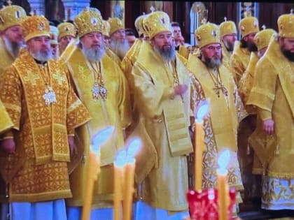 Епископ Тарасий принял участие в торжествах, посвященных шестнадцатой годовщине интронизации Святейшего Патриарха Кирилла в Храме Христа Спасителя