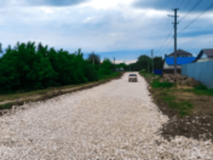 Продолжается ремонт дорожного полотна на ул. Кольцевой в пос. Дачный