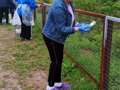 При поддержке администрации района проведена покраска ограждения кладбища р.п.Степное