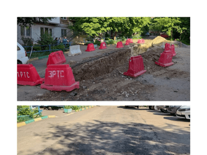 Восстановлены проблемные участки дорожного покрытия