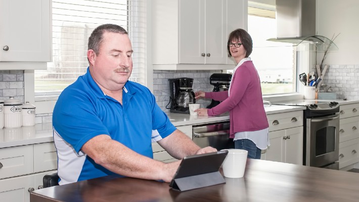 couple in the kitchen