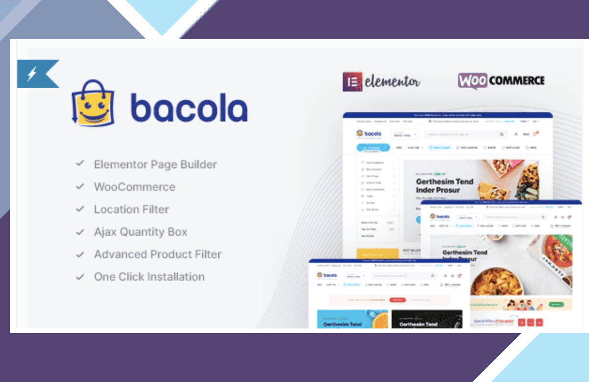 Bacola – Grocery Store and Food eCommerce Theme screenshot