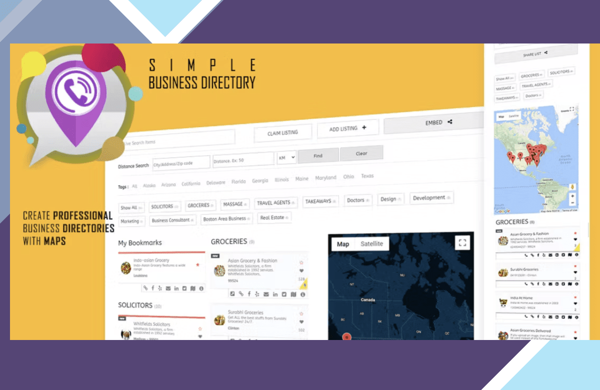 Business Directory with Maps, Store Locator screenshot