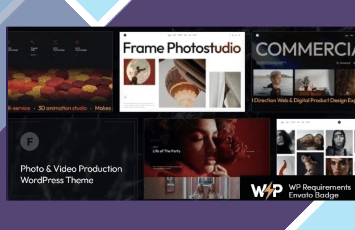 Frame – Photo and Video Production WordPress Theme screenshot