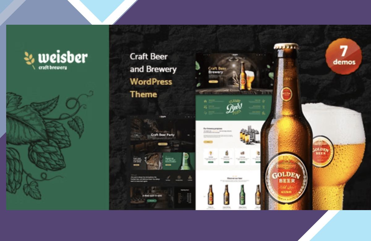 Weisber – Craft Beer and Brewery WordPress Theme screenshot
