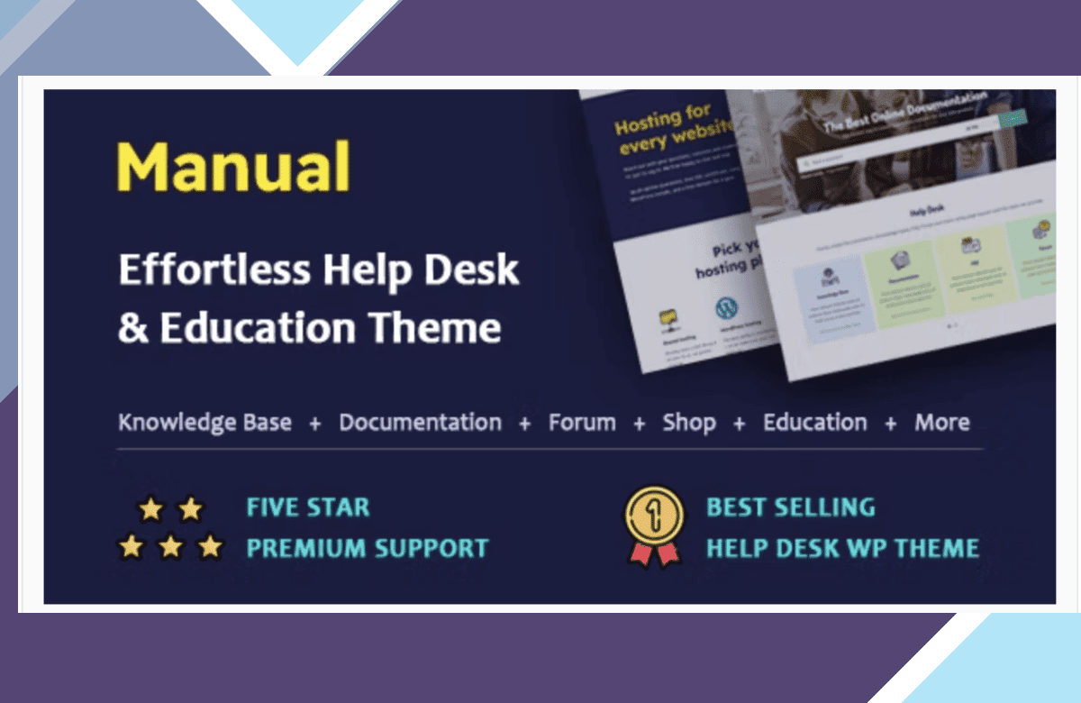 Manual – Documentation, Knowledge Base and Education WordPress Theme screenshot