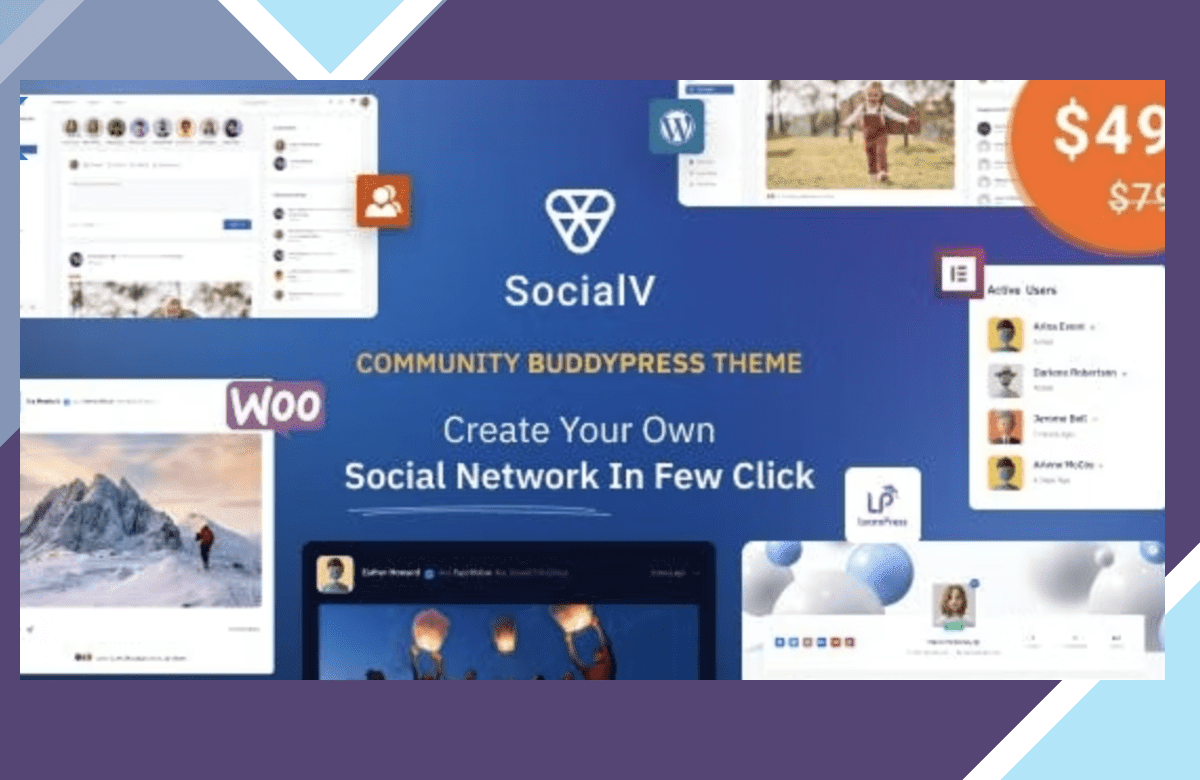 SocialV – Social Network and Community BuddyPress Theme screenshot