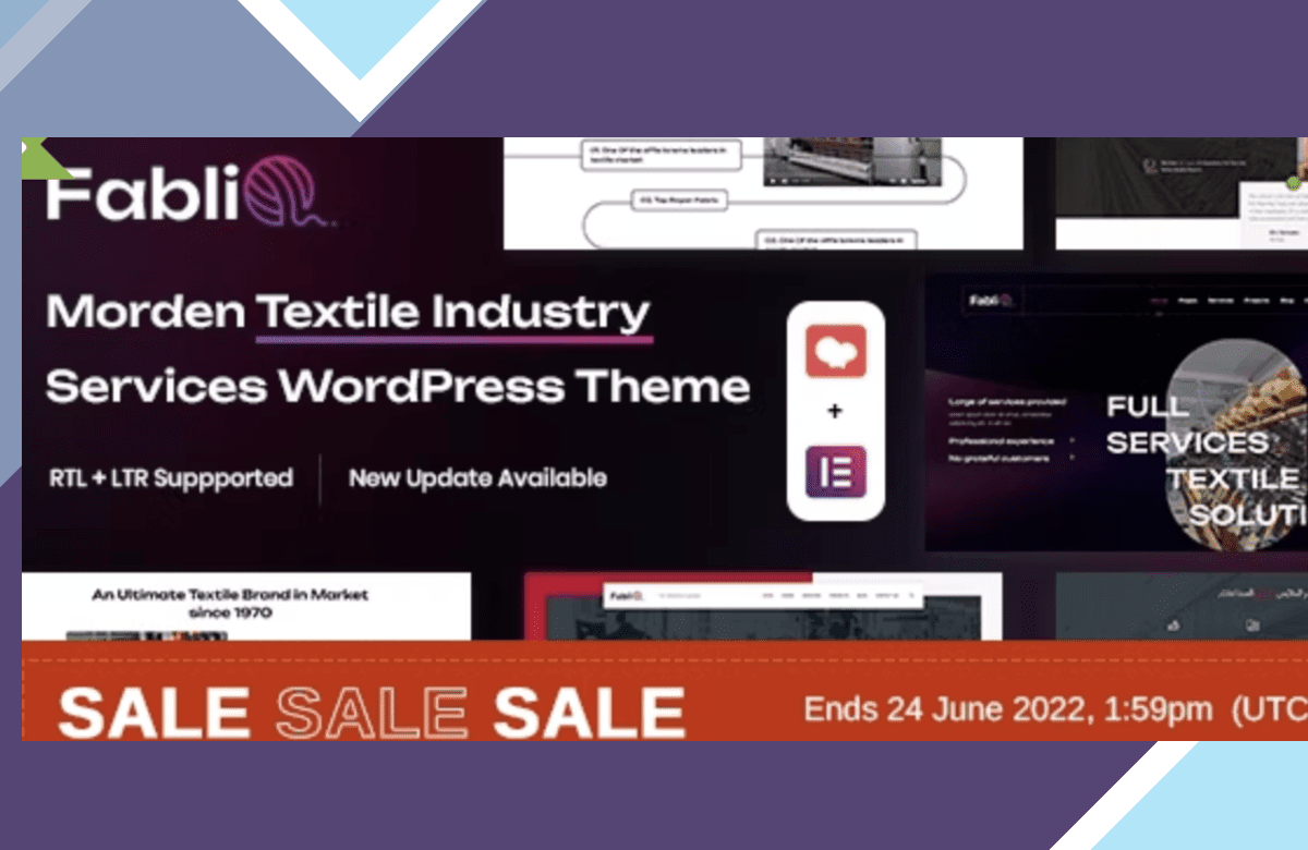 Fablio – Textile Industry WordPress Theme screenshot