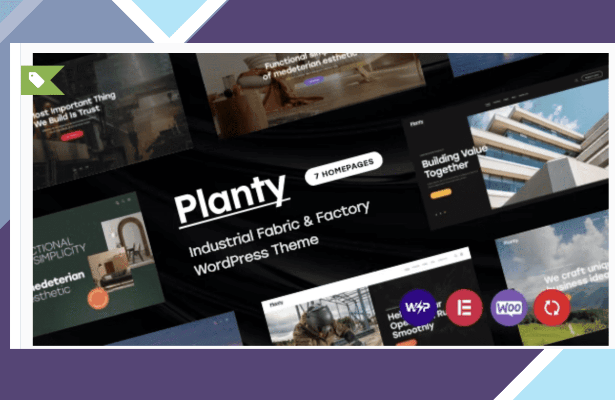 Planty – Industrial Fabric and Factory WordPress Theme screenshot