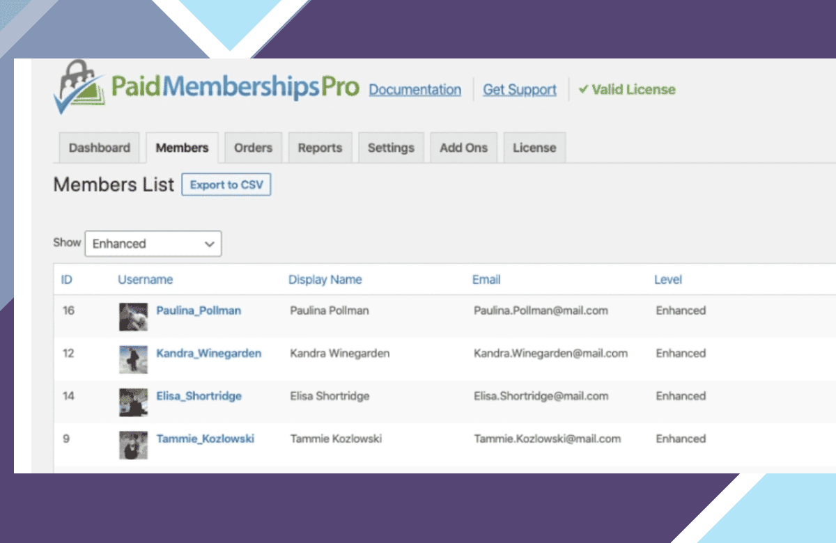 Paid Memberships Pro screenshot