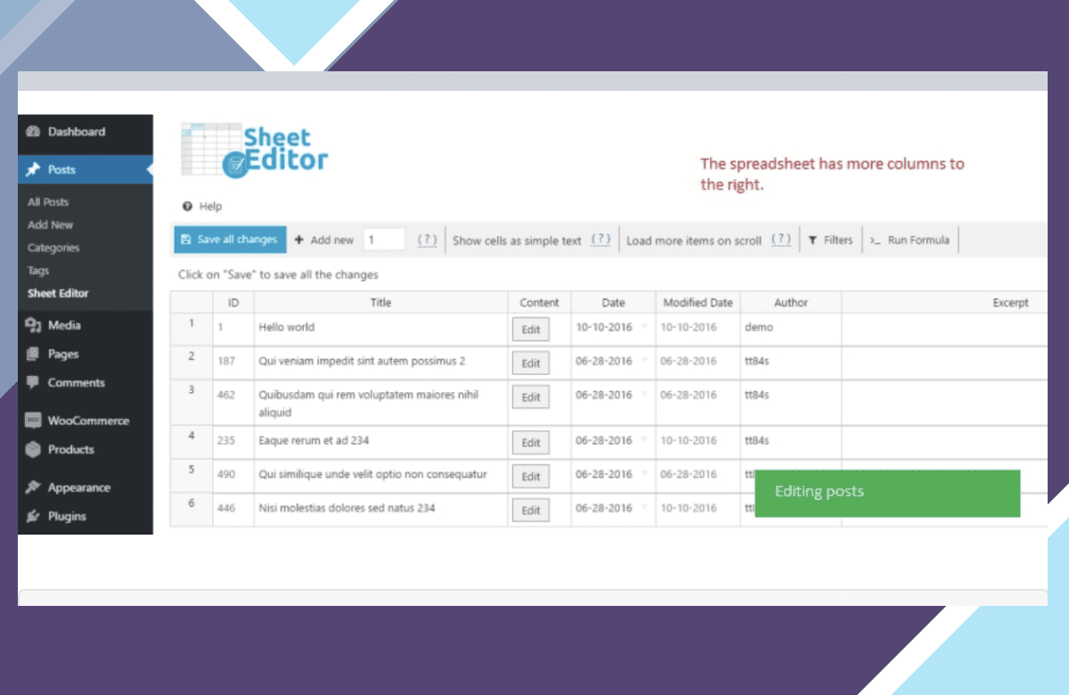 WP Sheet Editor – Taxonomy Terms Pro screenshot