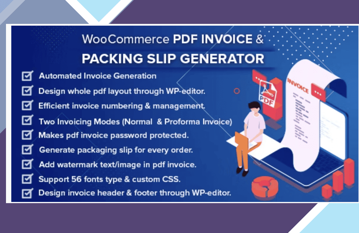 WooCommerce PDF Invoice and Packing Slip Generator screenshot