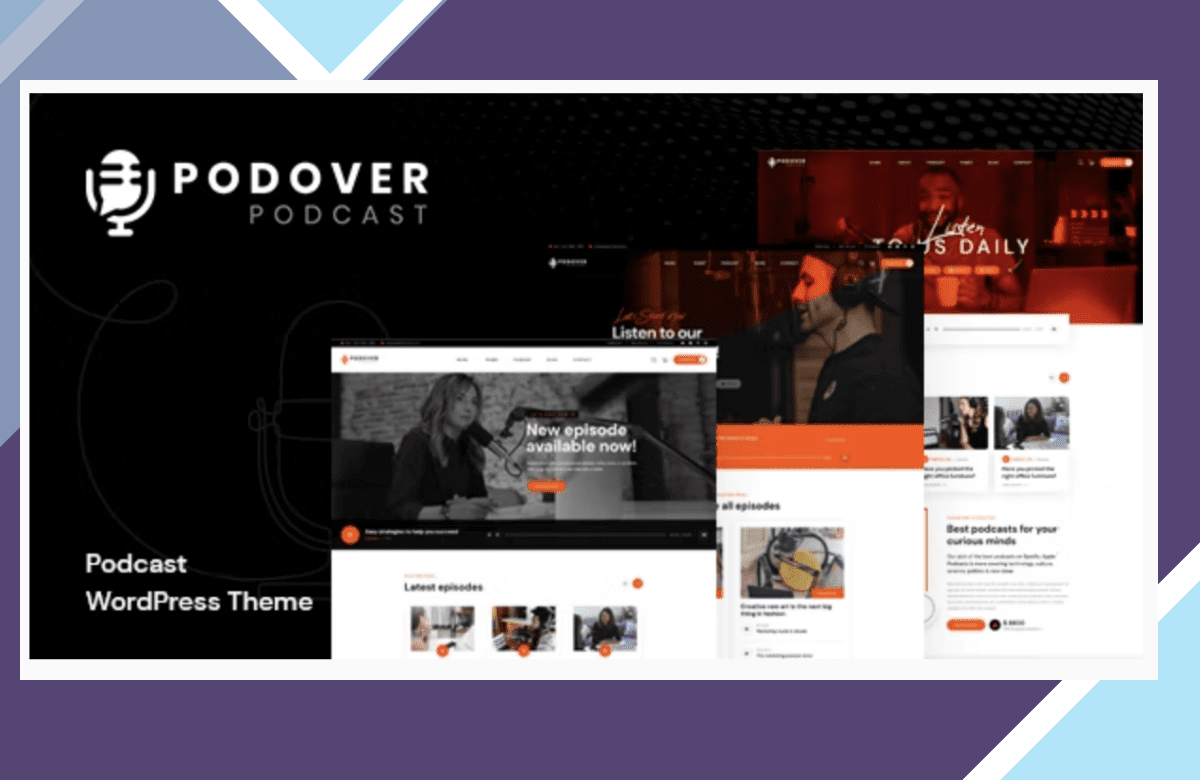 Podover – Podcast WordPress Theme screenshot