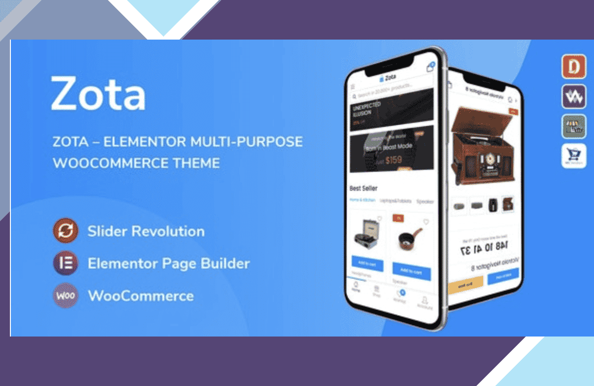 Zota – Elementor Multi-Purpose WooCommerce Theme screenshot