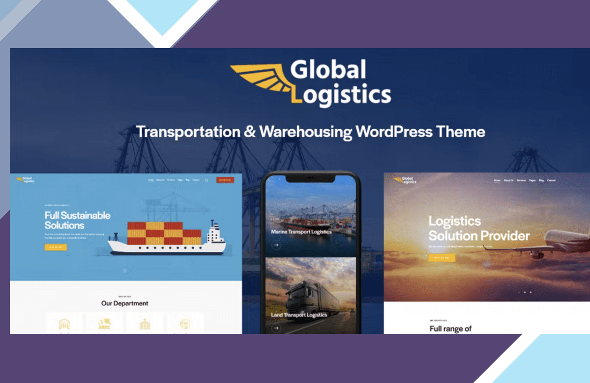 Global Logistics | Transportation and Warehousing Theme screenshot