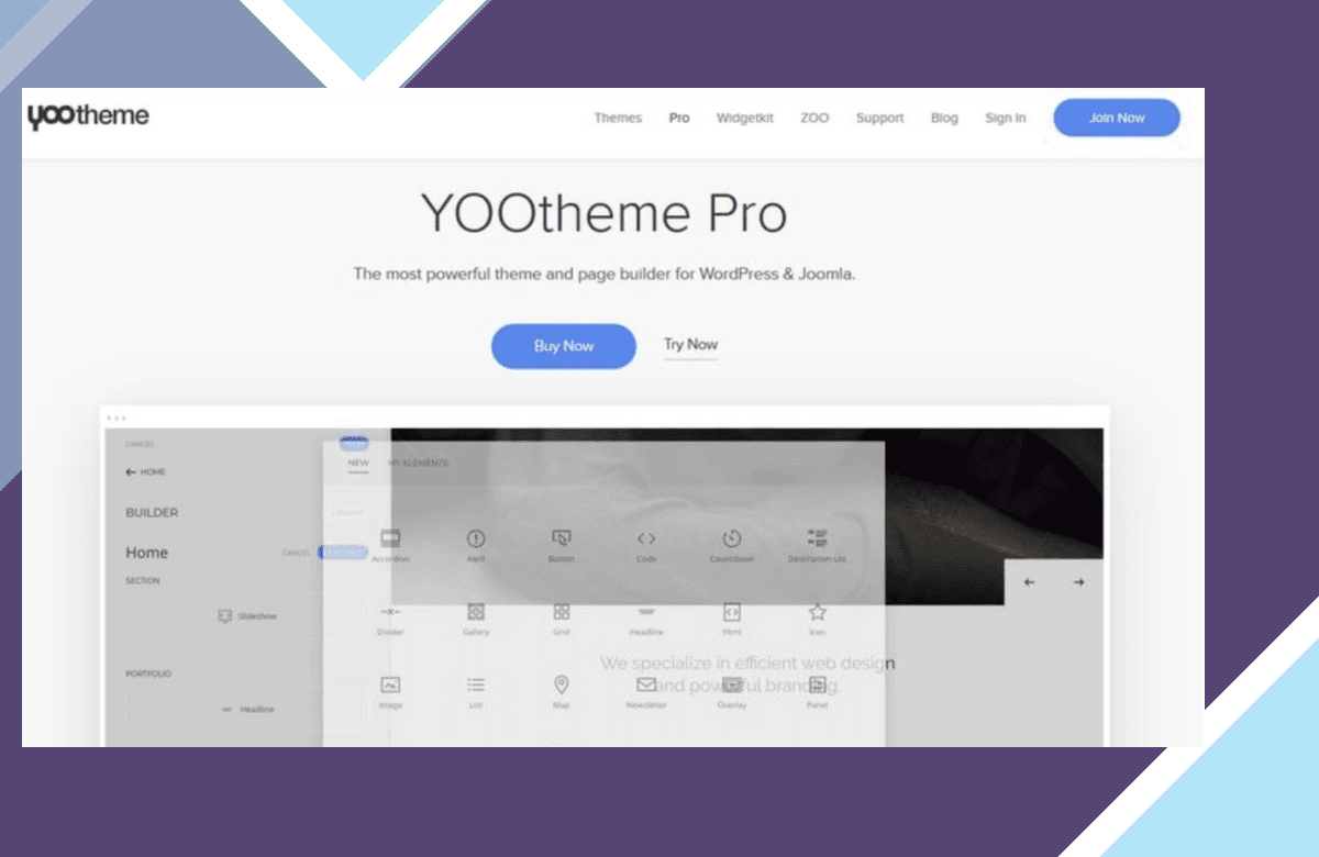 YOOtheme Pro for WP and Joomla screenshot